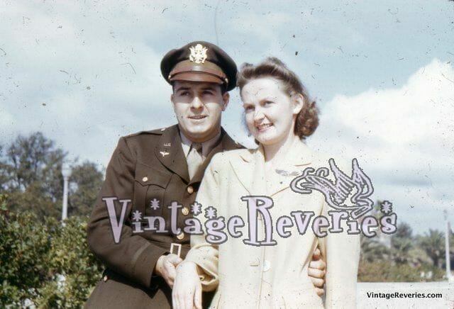 A Huband and wife in 1944 Kodaslide scans