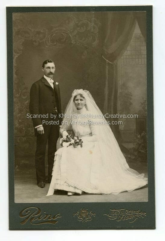 Turn of the Century Wedding, couple, and baby photo scans
