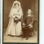 Very formal turn of the century wedding photo, and a random one or 2 from 1914
