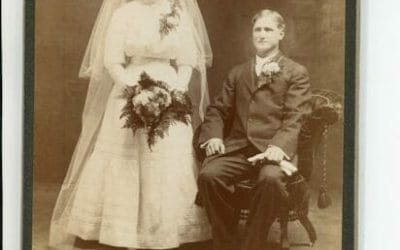 Very formal turn of the century wedding photo, and a random one or 2 from 1914