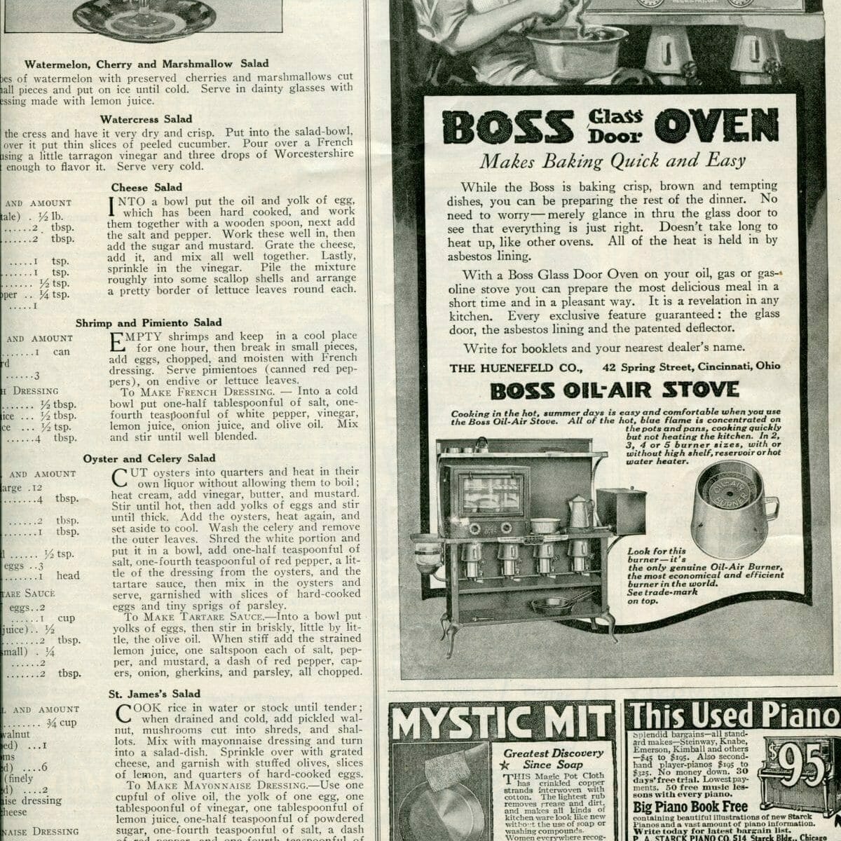 Edwardian Cooking and Kitchen Advice, Ads and “How to”s from 1917
