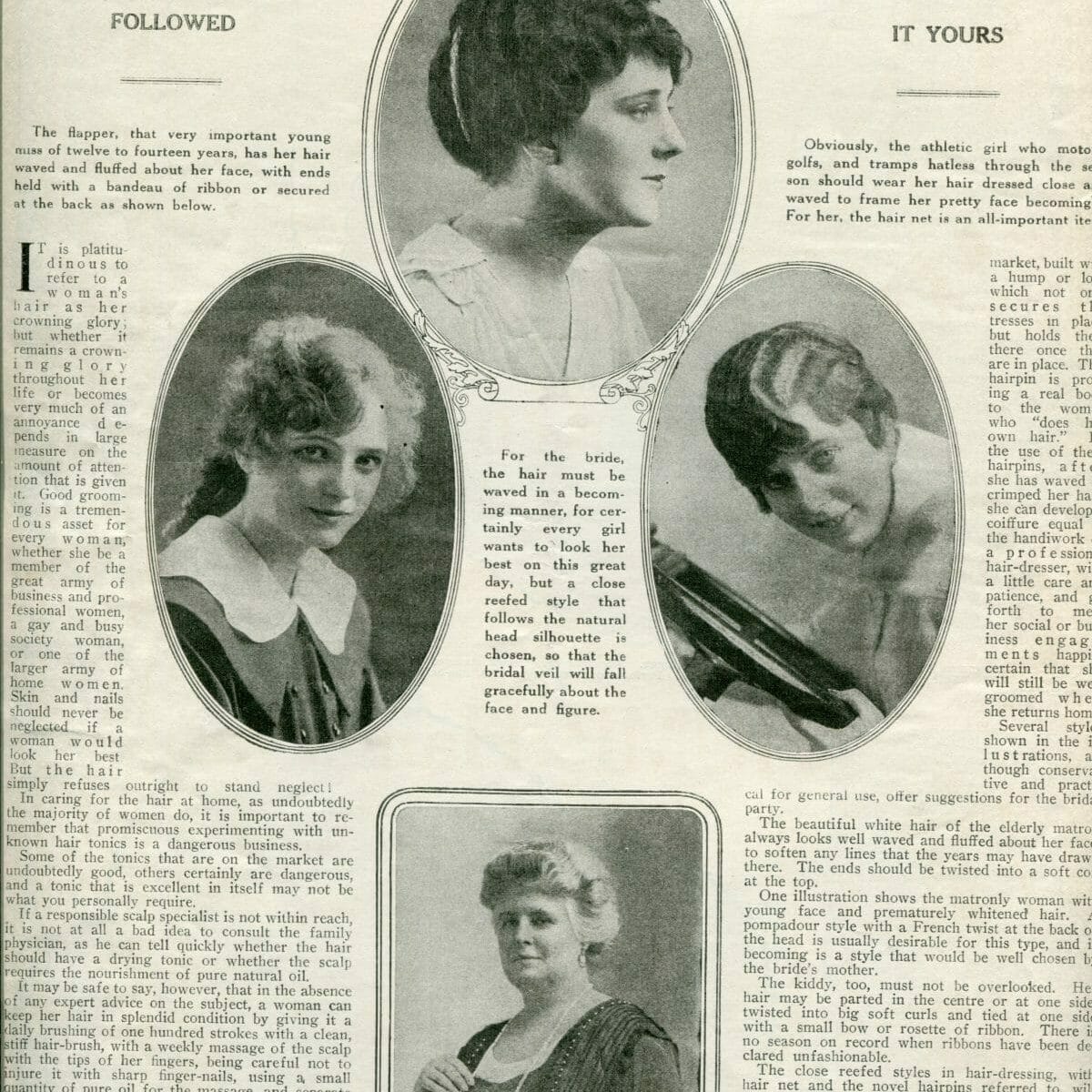 Summer 1917 Edwardian Hair Styles – and the last of the April 1917 scans