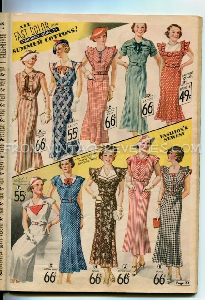 1935 Summer Dress Fashions