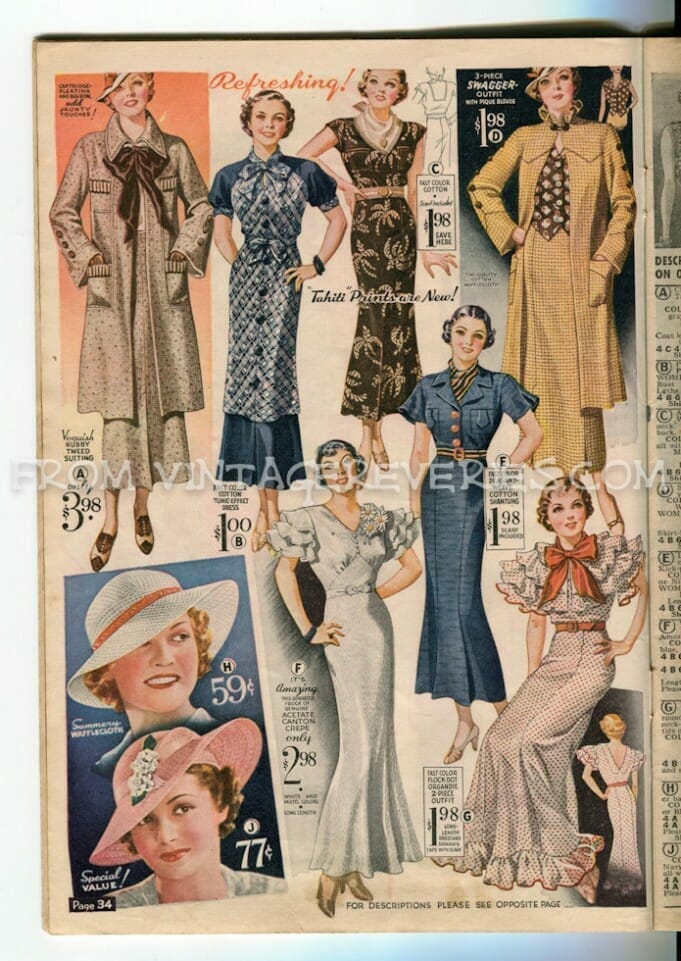 1935 Women’s Dresses and Fashion