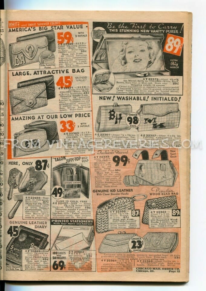 1935 ads for medicines, cosmetics, douches, sanitary napkins… etc.