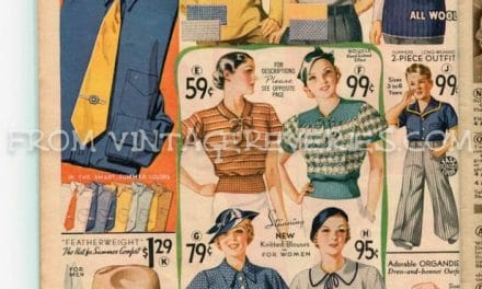 1930s shirts and hats for men, blouses for women, and outfits for boys and girls