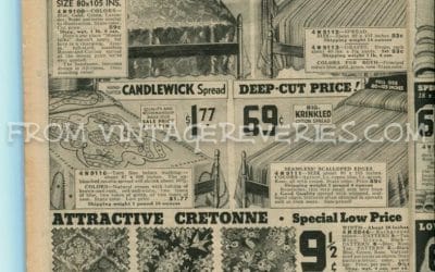 1930s curtains, sheets, & towel advertisements