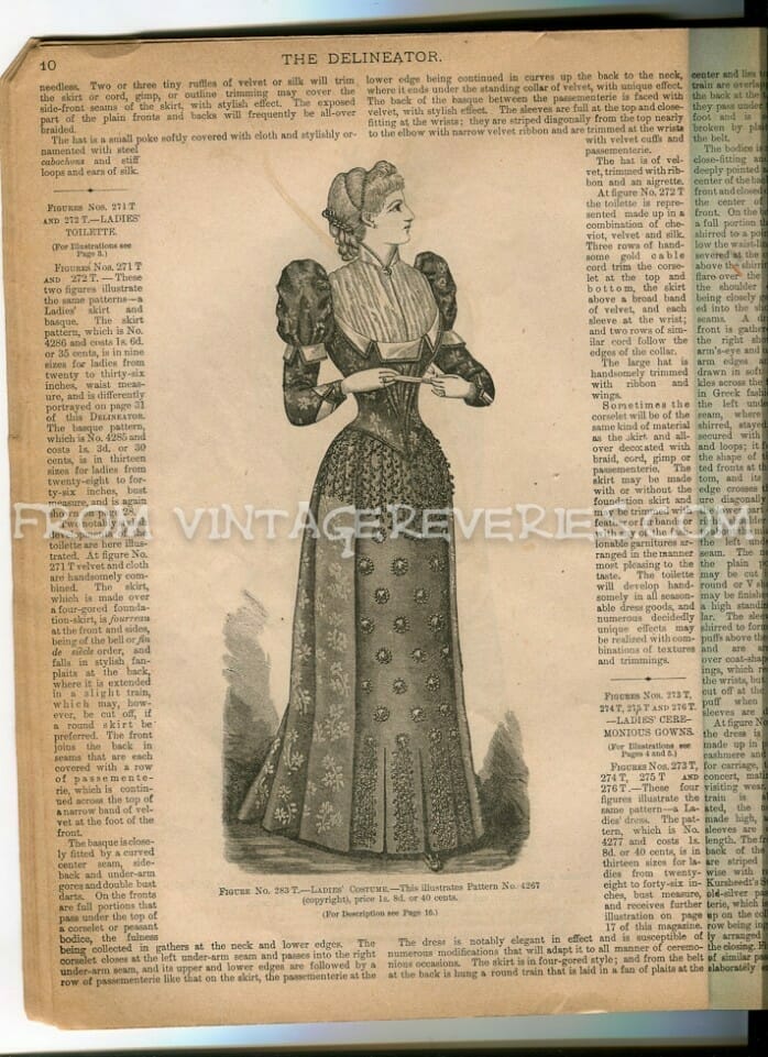 Remarks on Current Fashions & Fashion Illustrations from 1892