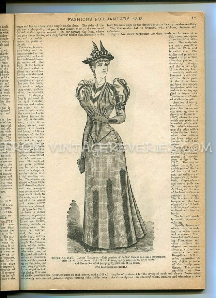 Fashions for January 1892