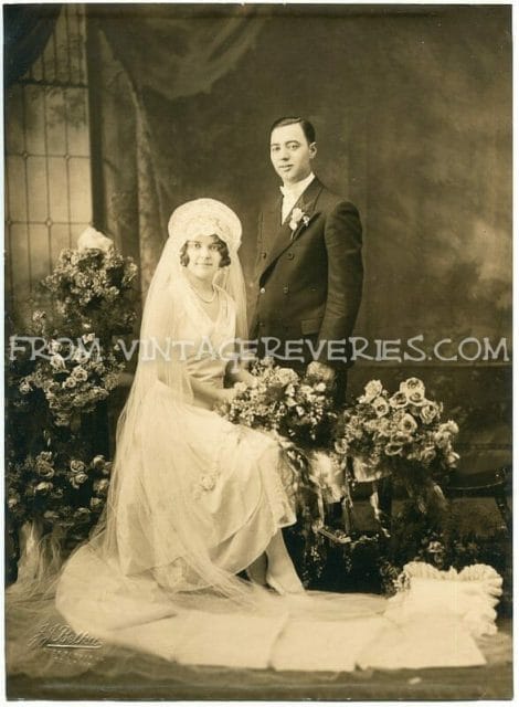 1910s bride and groom