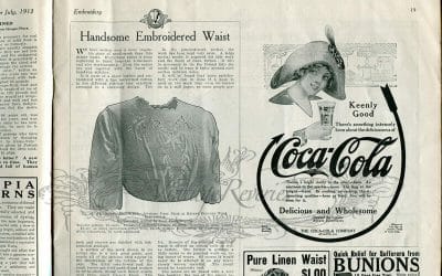 Embroidered Edwardian Shirtwaist, guest towels, and doily patterns