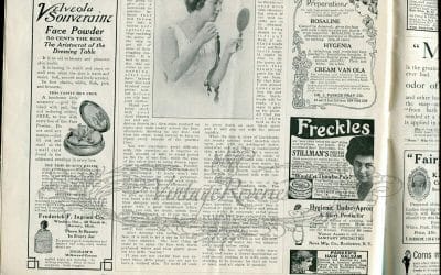 Advertisements and back pages from Edwardian magazine The Modern Priscilla July 1913