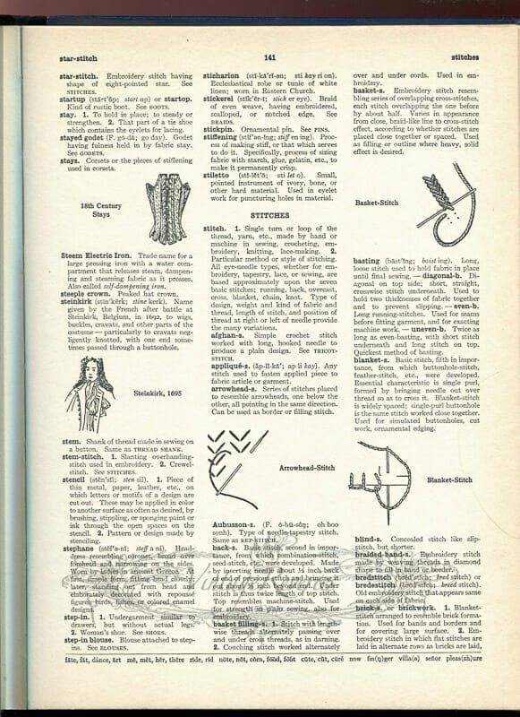 types of dressmaking needlework