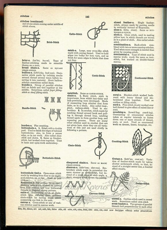 Types of Stitches thru Tunics & Turbans