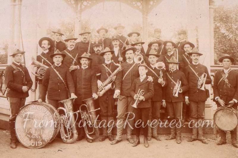 Early 1900s band photos street photography