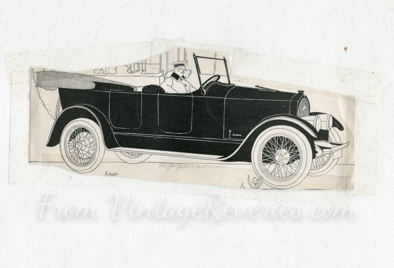 Vintage car advertisements: Apperson, Chandler, Buick, and Caddillac