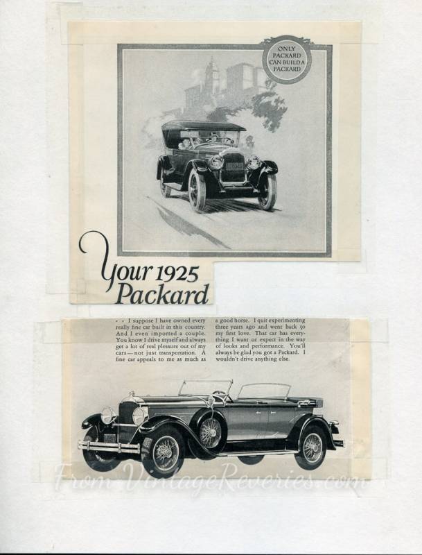 1920s Packard Auto Ads