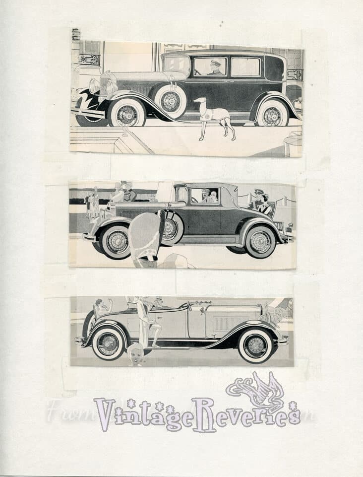 1920s Studebaker, Rauch & Lang, Pierce-Arrow, and Reo motor car advertisements