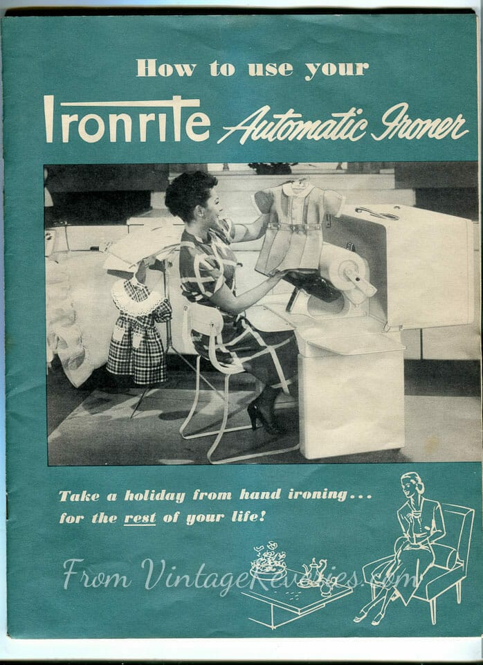 Cover and Envelope of IronRite Ironing Machine Manual