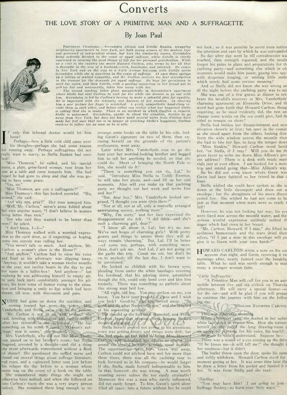 Converts: The Love Story of a Primitive Man and a Suffragette by Joan Paul