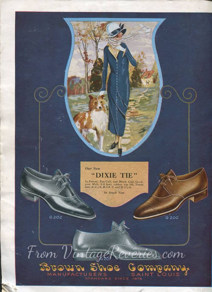 1920s Shoe Advertisements (last 2 pages of the 1924 St. Louis Fashion Pageant)