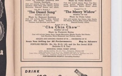 1940s theater program advertisements