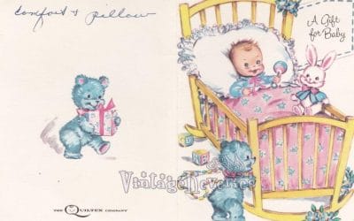 9 Vintage Baby Shower Cards from the 1960s