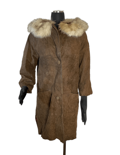 fur collared 1960s coat