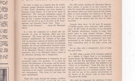 A Brief History of the Muny – St. Louis Municipal Theater Association History (as written in 1943)