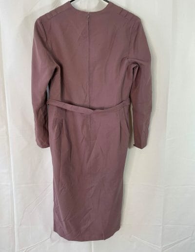 purple long sleeved 50s-early 60s dress