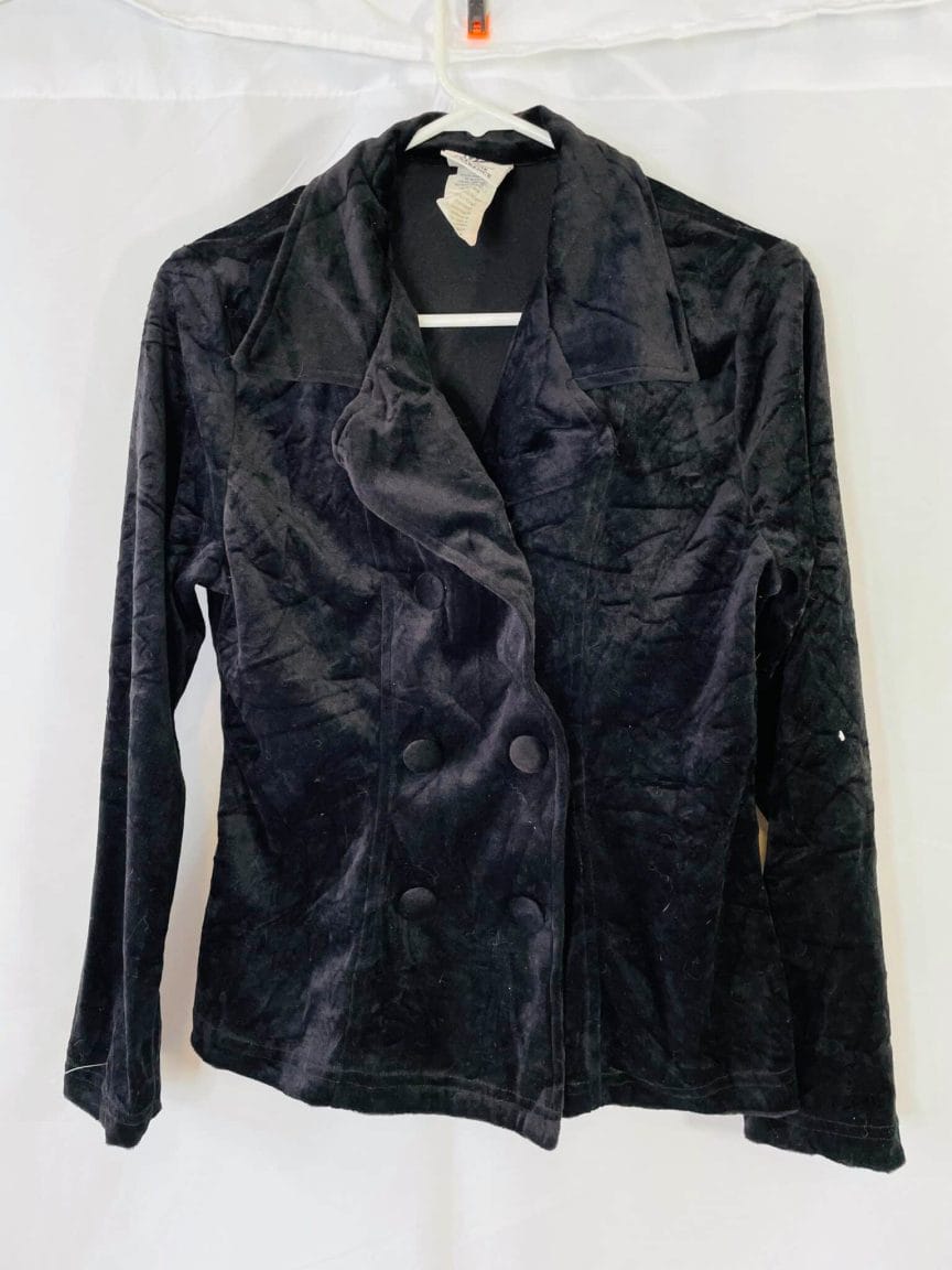 Black velvet jacket by Maggie Lawrence (Medium) | VintageReveries ...