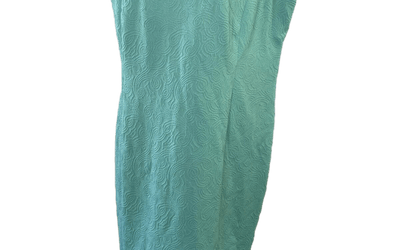 Classic aqua blue vintage summer sheath dress – XL