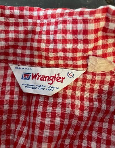 vintage 1980s Wrangler label shirt