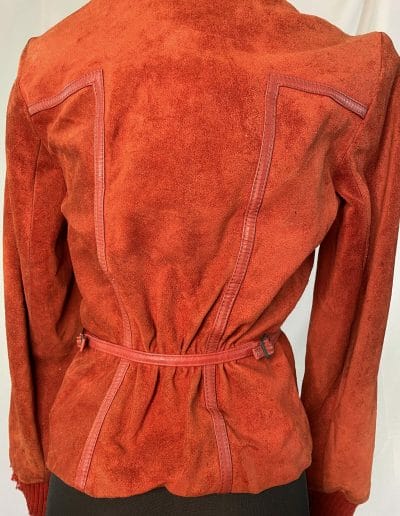 vintage red leather coat