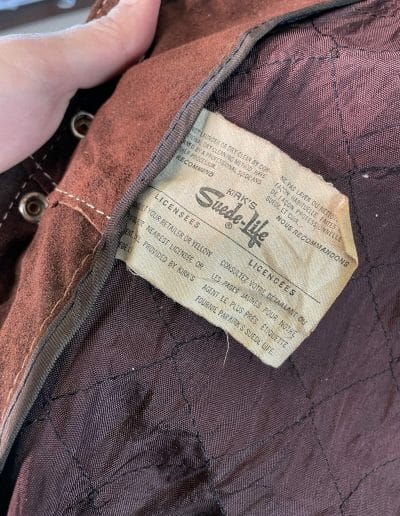 Kirk's SuedeLife Vintage coat label