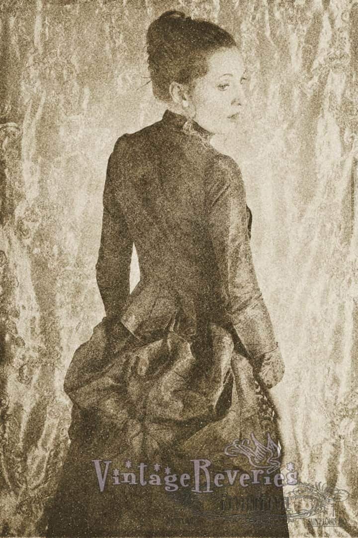 1880s tea gown and going away outfit