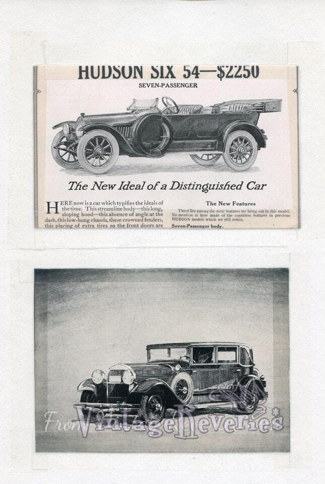 Old car ads: Jewett, Hudson, and Paige automobile ads